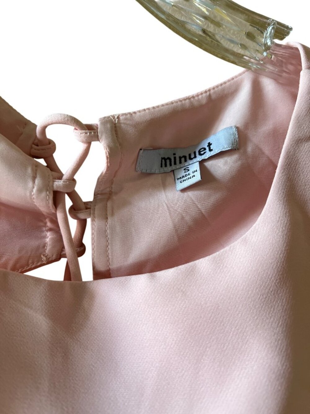 Minuet Pink Maxi Gown With Back Tie & Flowy Silhouette - Picture 3 of 8